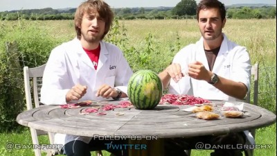 Rubber bands vs Water Melon - The Slow Mo Guys