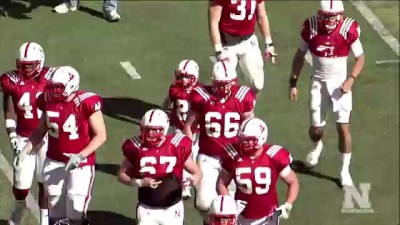 Jack Hoffman with a 69 yard touchdown in the 2013 Nebraska Spring Game