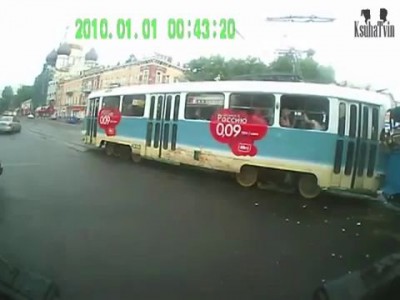 ДТП. Трамвай, троллейбус и маршрутка (Одесса)