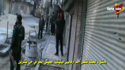 Бои в Сирии, 2012 г. Боевик ССА словил пулю (+18)