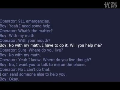 kid call 911 for help with math