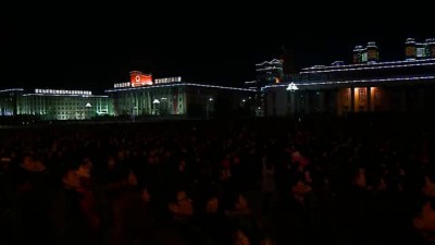 Фейерверк в Пхеньяне в Новый год по лунному календарю