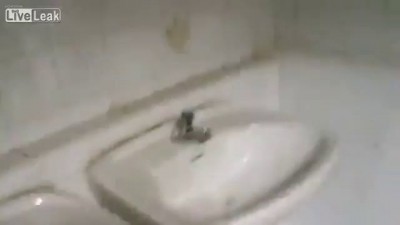 Guy Smashes Sink Instant Karma