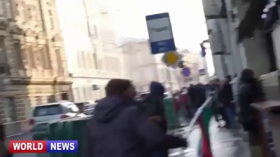 В Москве "УКРОП" выстрелил в лицо мужчине с флагом ДНР в руках