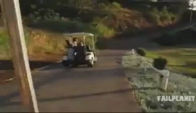 Как не надо ездить на машинках для гольфа