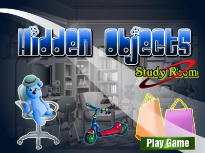 Hidden Objects Study Room