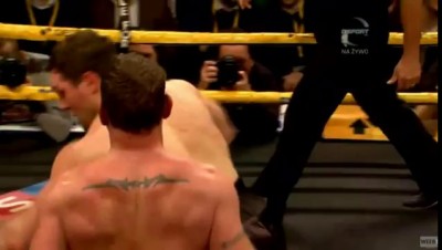 Sosnowski vs Rogan - Wypadnięcie z ringu :D