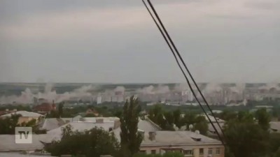 Луганск обстрел города из РСЗО 14.07.2014