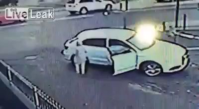 Attempted Car Theft - Old Lady Fights Back and WINS