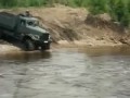 truck KRAZ runs deep ford | КРАЗ глубокий брод