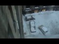 Как чистят лед с крыш в Петербурге