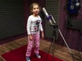 Talented little girl sings on drum and bass music