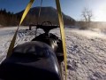 Прыжок на снегоходе