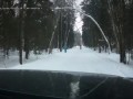 Водитель и Лыжник - встреча в лесу