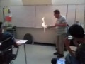 Teacher Performs Liquid Methane Experiment