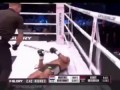 Fans attack kickboxer Murthel Groenhart in the ring after controversial knockout.