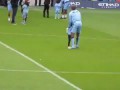 Vincent Kompany taking out his daughter with a slide tackle