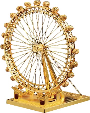 London-Eye-паромы-колеса-золотой-цвет-3D-лазерная-резка-DIY-ме