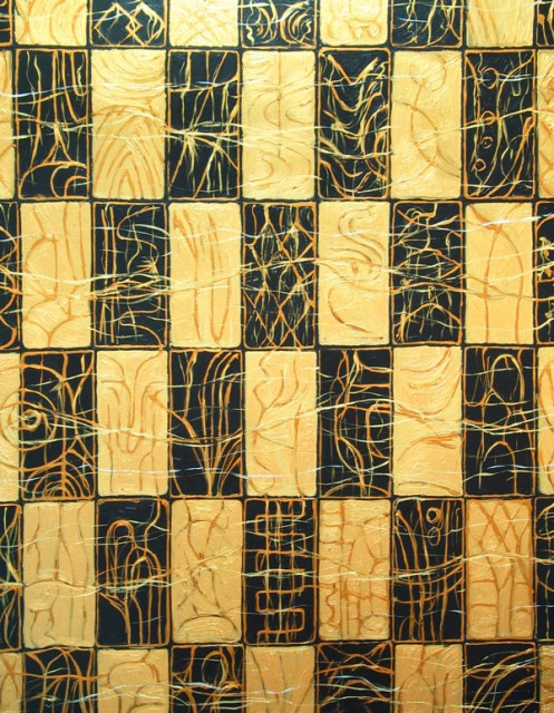 3308_Gold_and_Black_Japanese_Checkered_Pattern_traditional_design