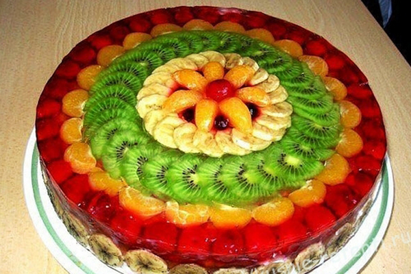 23-Оригинальный торт-желе с фруктами