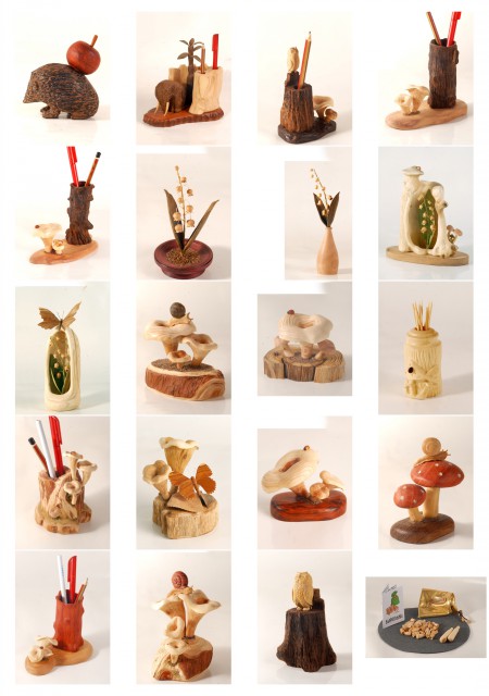 Изделия из самоцветного дерева