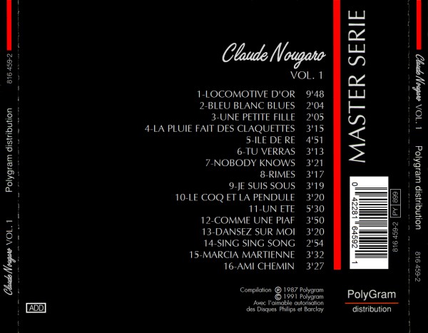 Claude Nougaro VOL 1 back