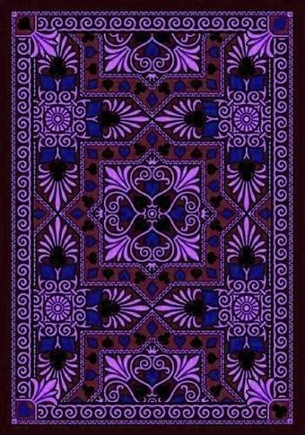 ковёр фиолетовый с рисунком
