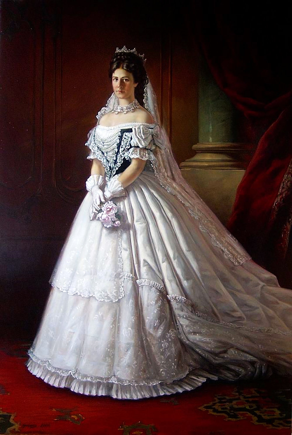 1867 Sissi wearing her Hungarian coronation dress.