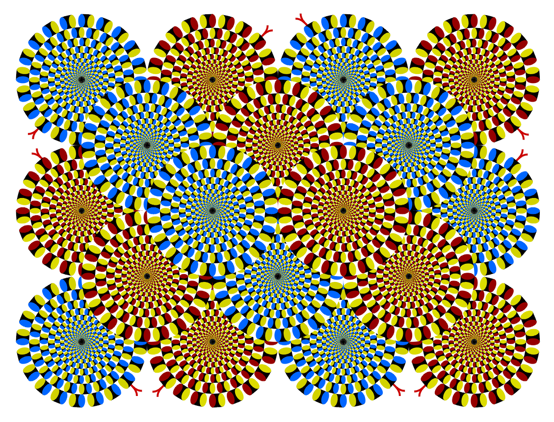 Расслабленное зрение. Акиоши Китаока. Зрительные иллюзии Акиоши Китаока. Оптические иллюзии. Цветная иллюзия.