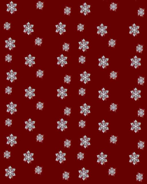 teppich rot mit schneeflocken