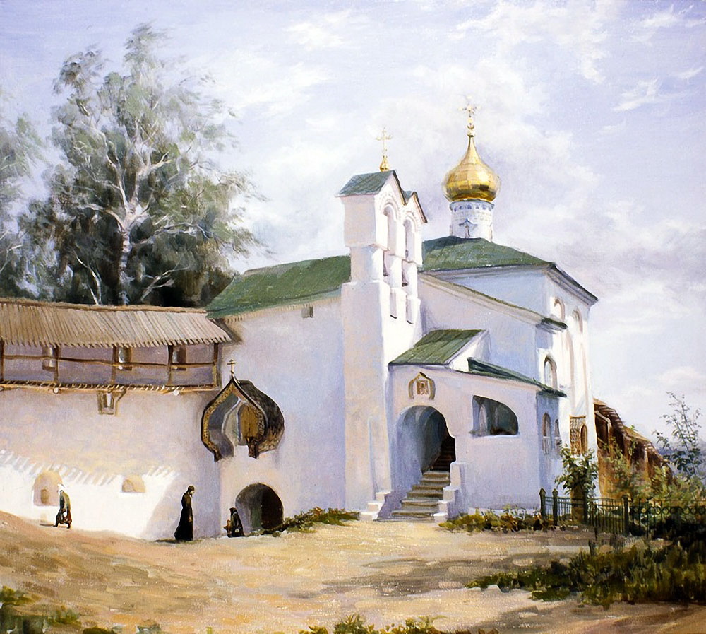 Картина Никольский собор Псково-Печерский монастырь