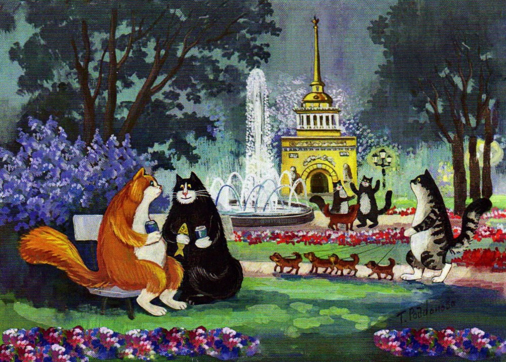 Рисунки коты санкт петербурга
