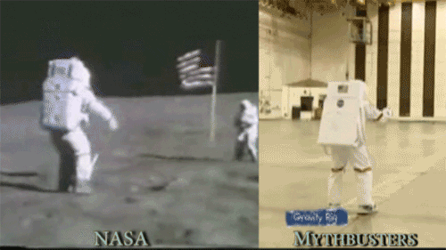 на луне и земле