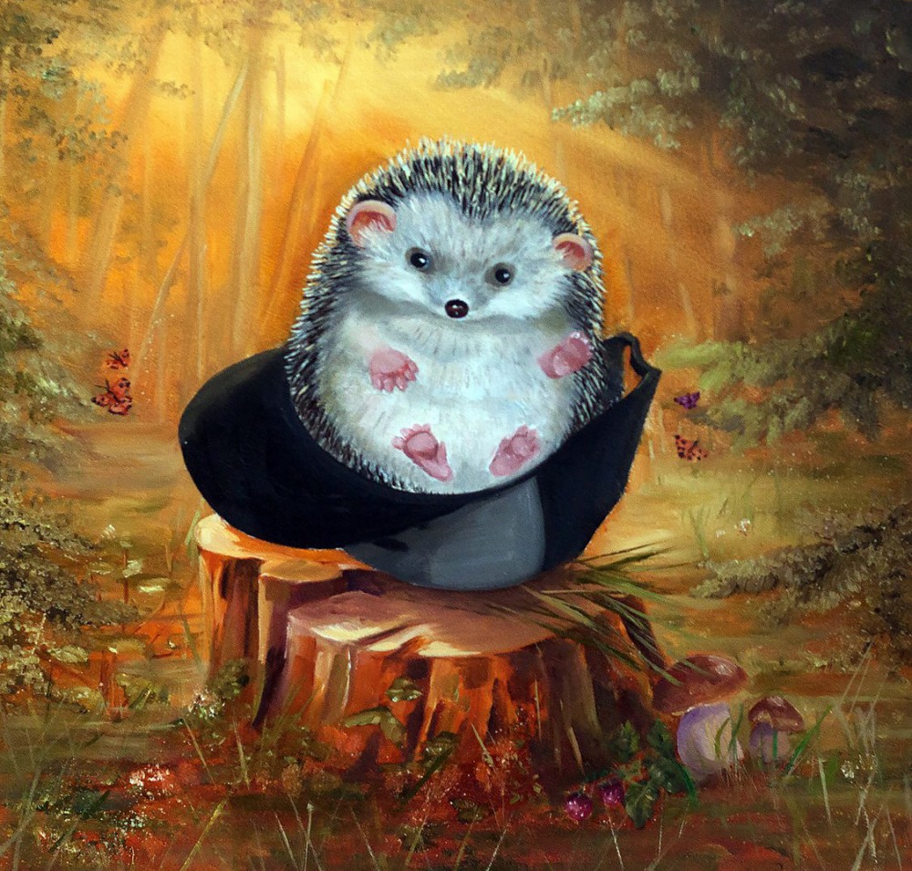 Арты с ежами
