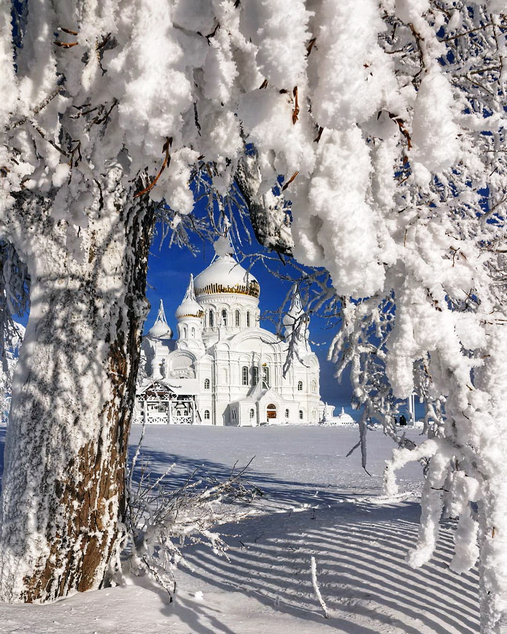 Белогорский монастырь Пермский зимой