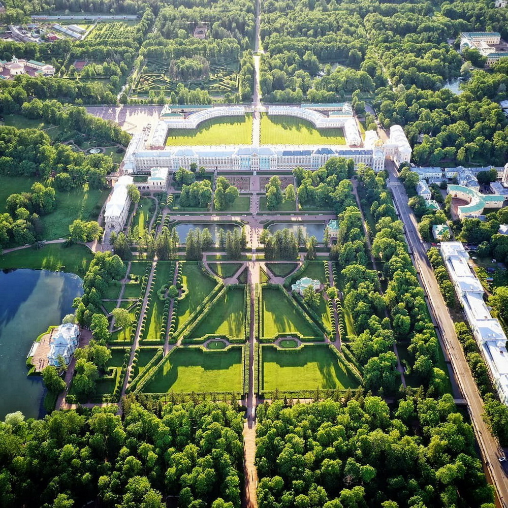 Павловский парк с высоты птичьего полета фото