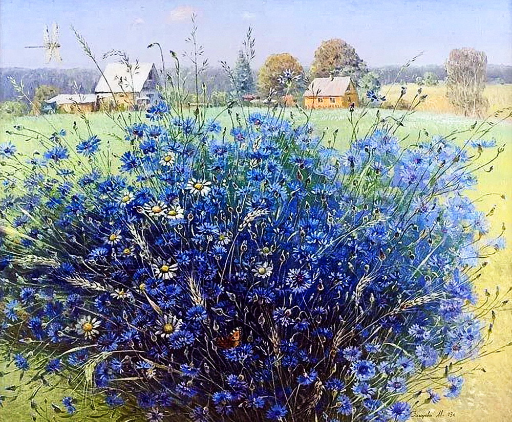 Художник Марина Захарова: полевые цветы