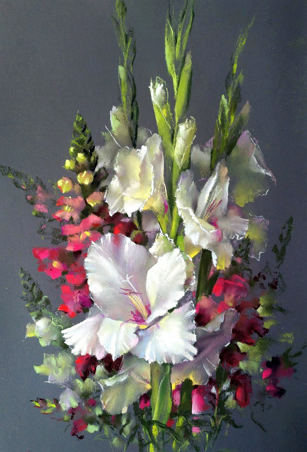 Букет цветов гладиолус