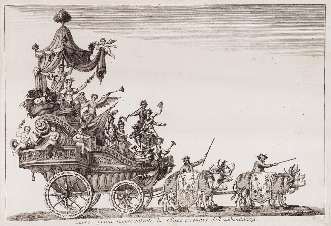 Carro primo rappresentante la Pace coronata dall_Abbondanza