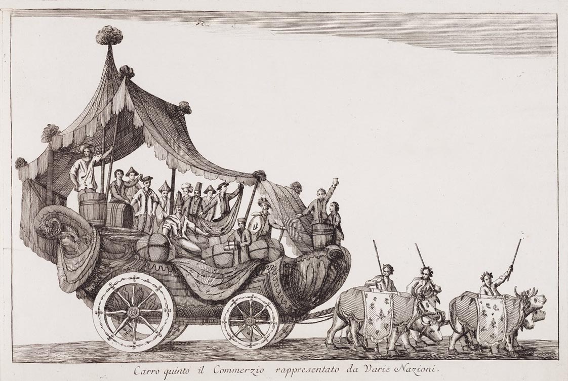 Carro quinto il commerzio rappresentato da Varie Nazioni