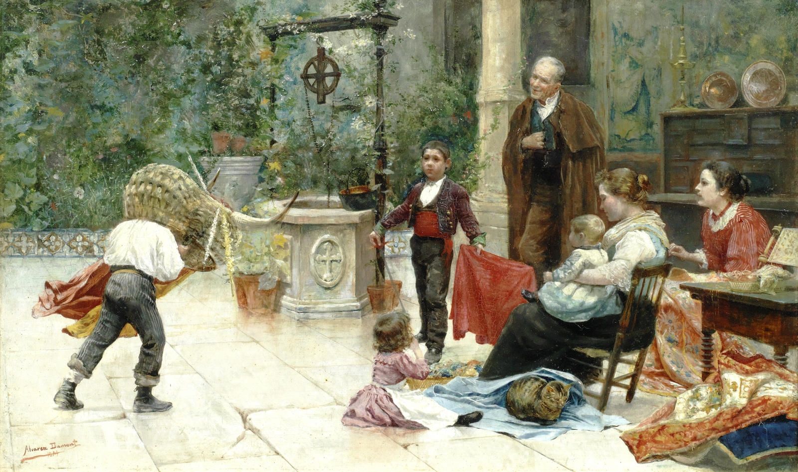 The-Bull-Fight-Eugenio-alvarez-Dumont-Oil-Painting