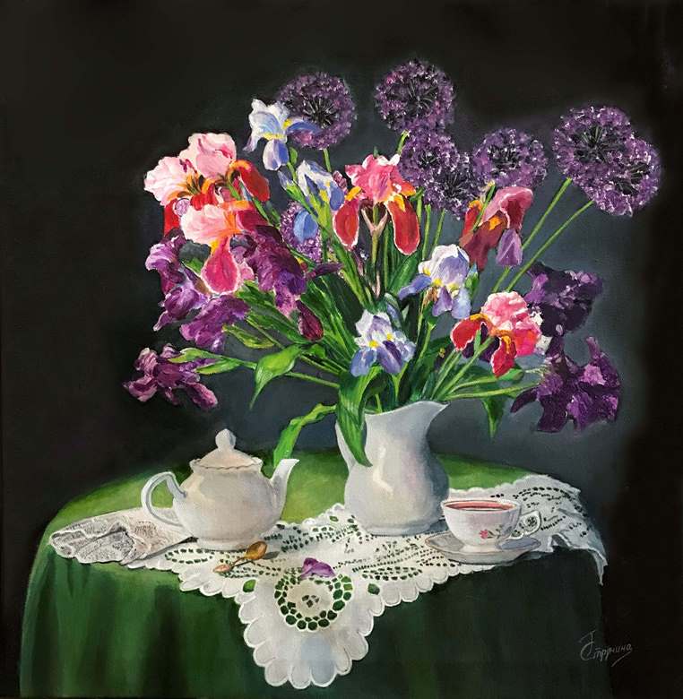 buket-s-irisami-i-lukom