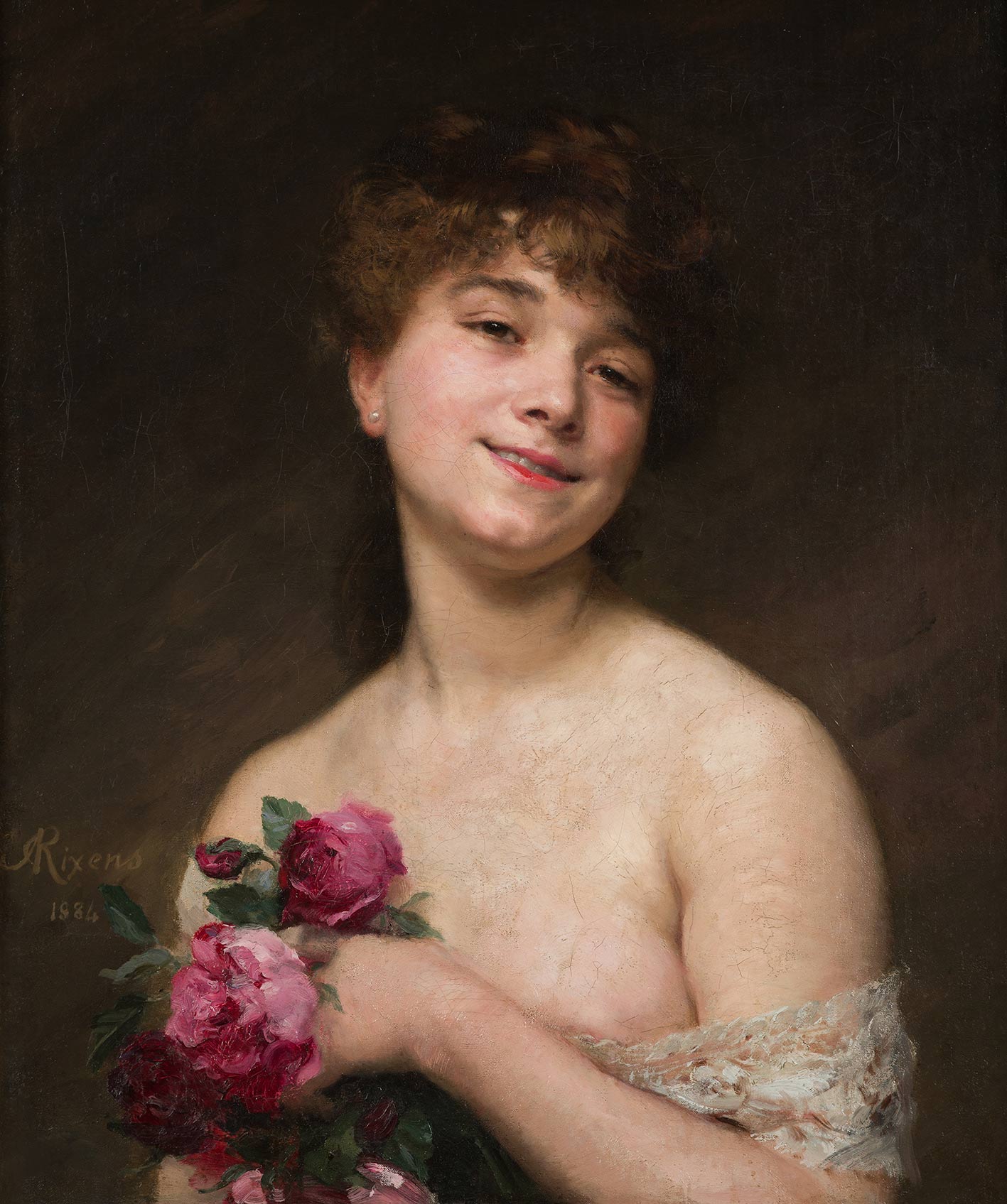 Jean-Andre-Rixens-Coquetterie-Portrait-of-Juana-Romani-1884