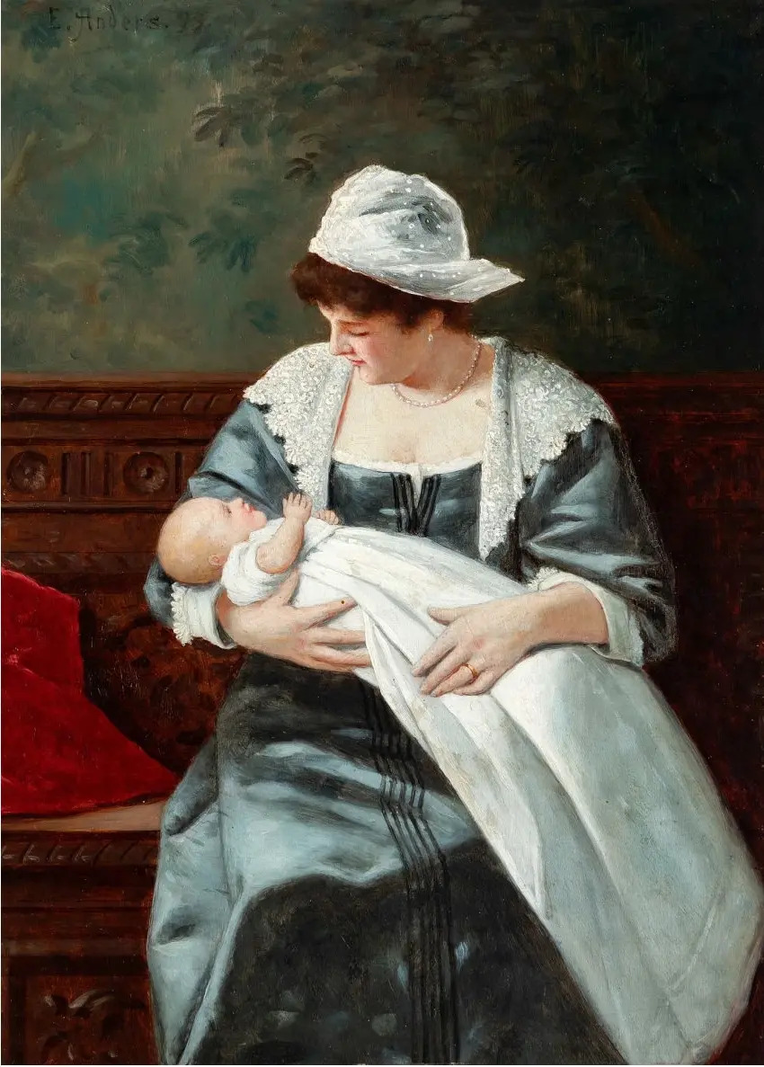 a-mother-s-bliss--mother-with-ch