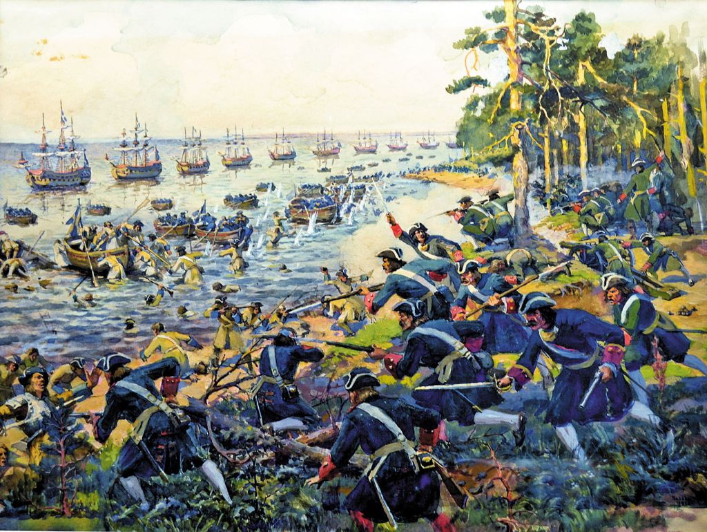 7.«Разгром шведских войск на Толбухинской косе (о. Котл?