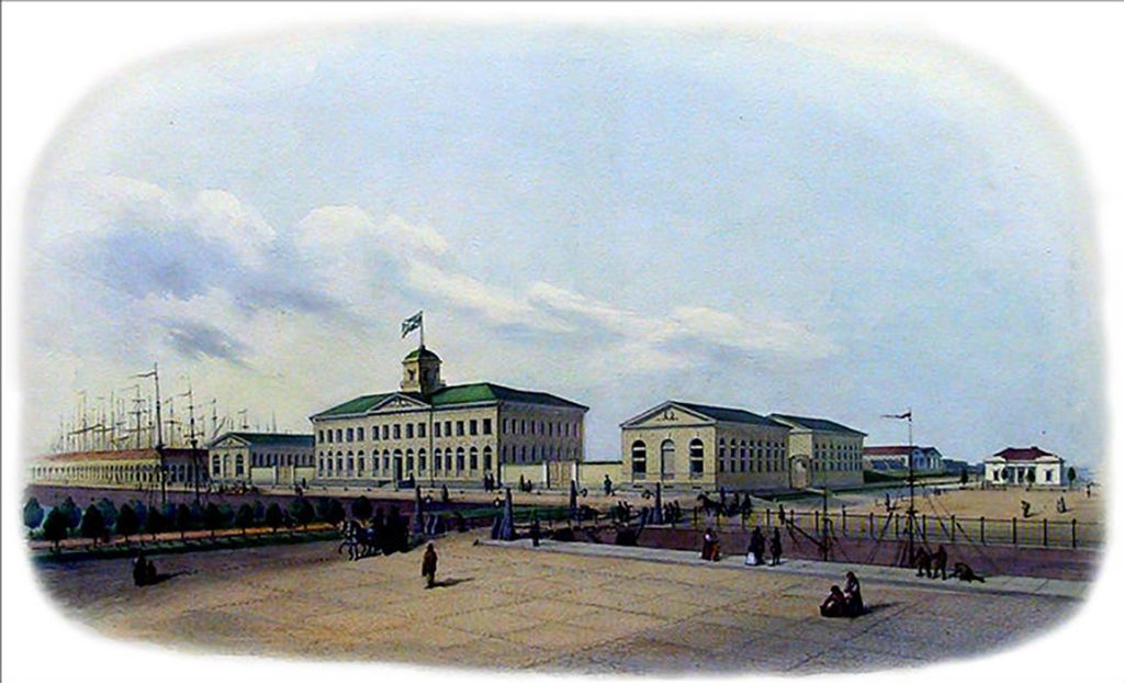 14.Здание таможни с пакгаузами у Итальянского пруда. По?