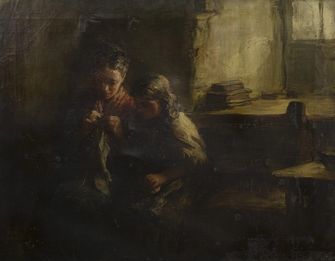 the-sewing-lesson--an-oil-attrib