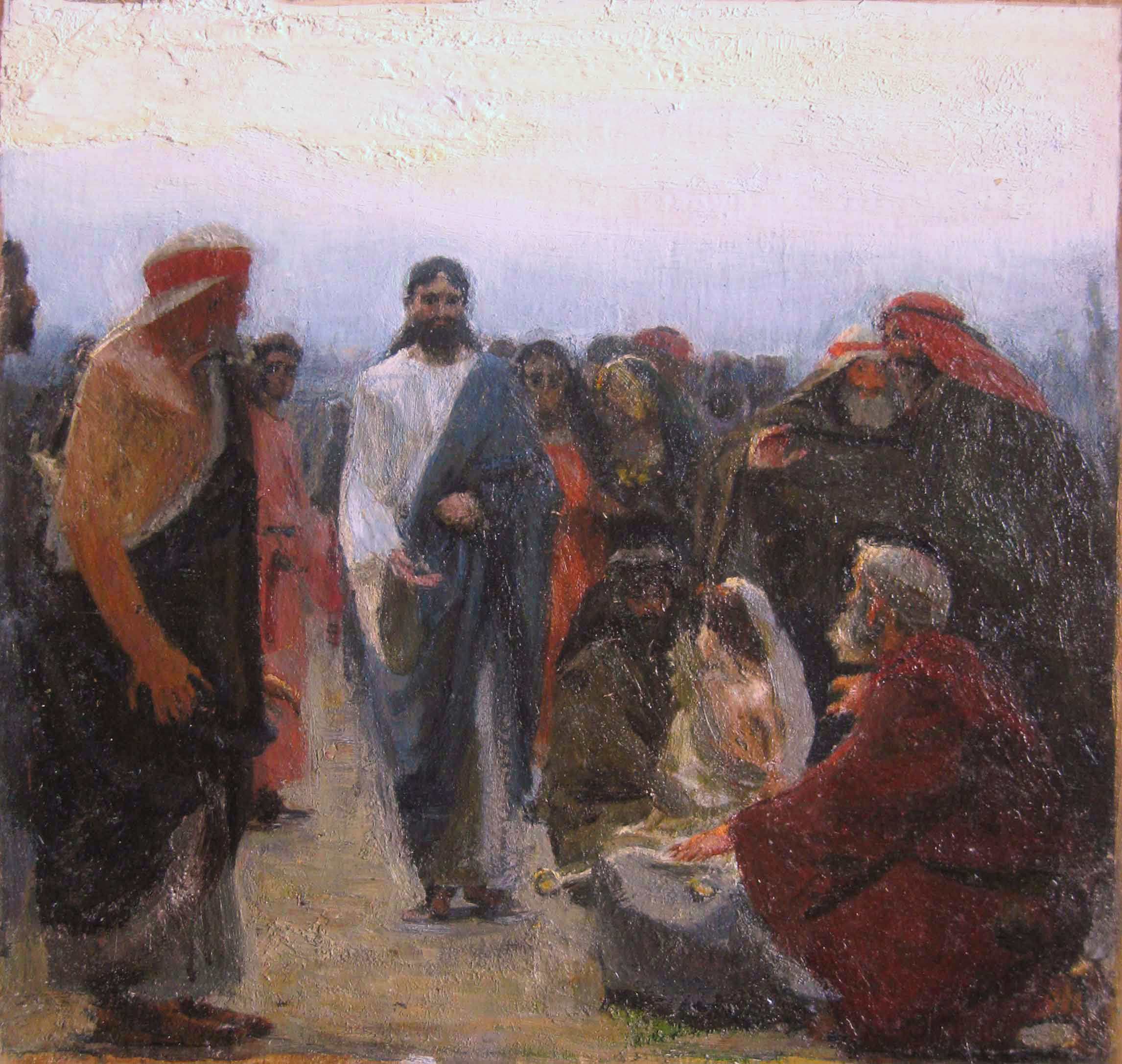 iisus-xristos-voskreshaet-malchika-eskiz
