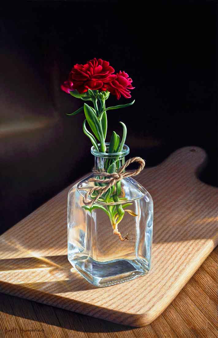 Brett-Humphries-Red-Carnations-34x22cm-fineart-paintings-art-galleries-London-exhibitions-Catto-Gall