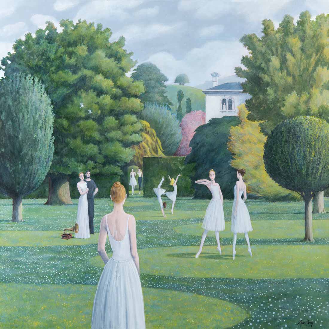Alan-Parry-The-Rehearsal-I-ballet-dancing-Garden-landscape-figurative-painting-artist-art-advisors-c